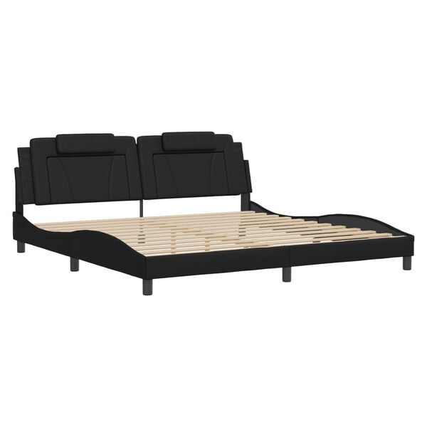 vidaXL Bedframe "Viana" met LED zonder matras zwart 200x200 cm