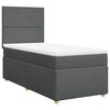 vidaXL Boxspring met matras stof donkergrijs 90x190 cm