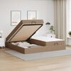 vidaXL Bedframe met matras met matras 2 pcs Tan PVC