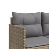 vidaXL 5-delige Loungeset met kussens poly rattan beige