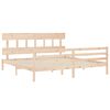 vidaXL Bedframe met hoofdbord massief hout 200x200 cm