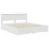 vidaXL Bedframe met hoofdeinde met lade Wit 180 x 200 cm Bewerkt hout