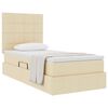 vidaXL Opslag bed met matras met matras Cr&egrave;me 90 x 190 cm Polyester