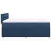 vidaXL Boxspring met matras stof blauw 140x190 cm
