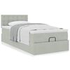 vidaXL Ottoman bed met matras 80x200cm fluweel lichtgrijs