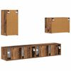 vidaXL TV Wandkast Set Wandgemonteerd 4 pcs Oudhout Bewerkt hout