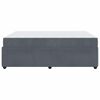 vidaXL Bedframe met matras Donkergrijs 140 x 200 cm Stof