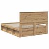 vidaXL Bedframe Ambachtelijk eiken 140 x 190 cm Massief grenenhout