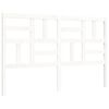 vidaXL Bedframe met hoofdbord massief hout wit
