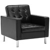 vidaXL Fauteuil zwart 75x70x75 cm kunstleer