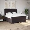 vidaXL Boxspring met matras stof donkerbruin 180x200 cm