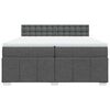 vidaXL Boxspring met matras stof donkergrijs 200x200 cm