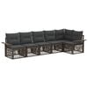 vidaXL Tuinbankenset 6 st 6-zits Grijs poly rattan