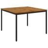 vidaXL Tuindiner tafel Naturel en Zwart 110 x 108,5 x 75 cm