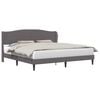 vidaXL Bedframe met hoofdeinde Grijs 200 x 200 cm Kunstleer