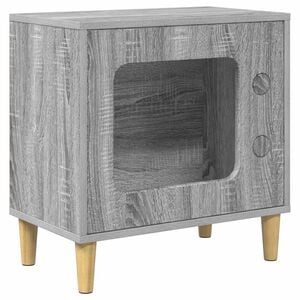 vidaXL Kattenhuis Grijs Sonoma 51 x 30 x 52 cm Bewerkt hout