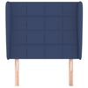 vidaXL Hoofdbord met randen 83x23x118/128 cm stof blauw