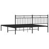 vidaXL Bedframe met hoofdbord metaal zwart 183x213 cm