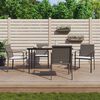 vidaXL 5-delige Tuinset met kussens poly rattan en staal