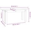 vidaXL Salontafel 80x40x35 cm massief grenenhout grijs