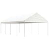 vidaXL Prieel met dak 8,92x4,08x3,22 m polyetheen wit