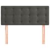 vidaXL Hoofdbord 90x5x78/88 cm fluweel donkergrijs