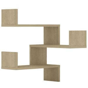 vidaXL Hoekwandschapen 2 st 40x40x50 cm bewerkt hout sonoma eikenkleur