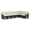 vidaXL Tuinbankenset 7 st Zwart poly rattan