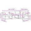 vidaXL Buiten bankenset met kussen 4 pcs Natuurlijk en Cr&egrave;me