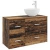 vidaXL Badkamermeubelset 2 st Oud hout Bewerkt hout