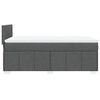 vidaXL Boxspring met matras stof donkergrijs 90x190 cm