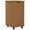 vidaXL Rolling Kast Honingbruin 34 x 39 x 65,5 cm Massief Vurenhout
