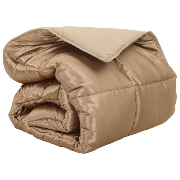 vidaXL Winter Dekbed Goud 200 x 220 cm Satijn en Microfiber