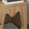 vidaXL Kattenhuis Ambachtelijk eiken 42,5 x 40 x 53,5 cm Bewerkt hout