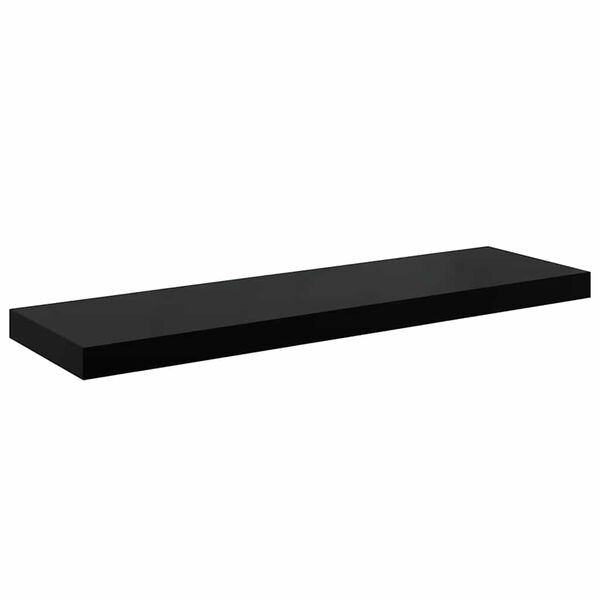 vidaXL Wandschap zwevend 80x23,5x3,8 cm MDF hoogglans zwart