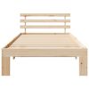 vidaXL Bedframe met hoofdeinde Naturel 90 x 200 cm Massief grenenhout