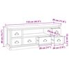 vidaXL TV-standaard met lade Naturel 110 x 30 x 40 cm Massief Teakhout