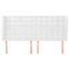 vidaXL Hoofdbord met randen 163x23x118/128 cm kunstleer wit