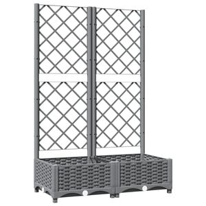 vidaXL Plantenbak Lichtgrijs 80 x 40 x 121,5 cm