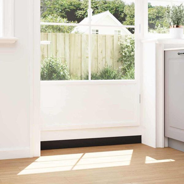 vidaXL Schroefbare Deurborstelafsluitingen 2 pcs Zwart 100 cm