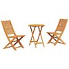vidaXL Vouw Bistro Set 3 pcs Bruin Massief Acaciahout