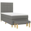 vidaXL Boxspring met matras stof donkergrijs 80x200 cm
