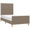 vidaXL Bedframe zonder matras 90x190 cm stof taupe