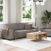 vidaXL 2-delige Loungeset met kussens stof taupe