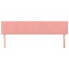 vidaXL Hoofdborden 200x5x78/88 cm fluweel roze