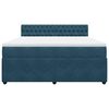 vidaXL Boxspring met matras fluweel blauw 180x200 cm