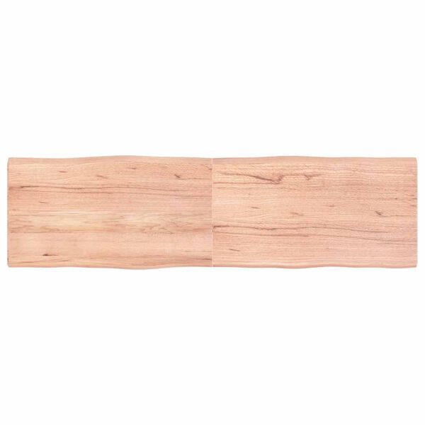 vidaXL Tafelblad natuurlijke rand 180x50x(2-4) cm eikenhout lichtbruin