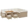 vidaXL Tuinbankenset 13 st Beige poly rattan