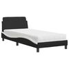 vidaXL Bed met matras "Dover" kunstleer zwart en wit 90x190 cm