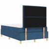 vidaXL Boxspring bed met matras met hoofdeinde Blauw 120 x 200 cm Stof